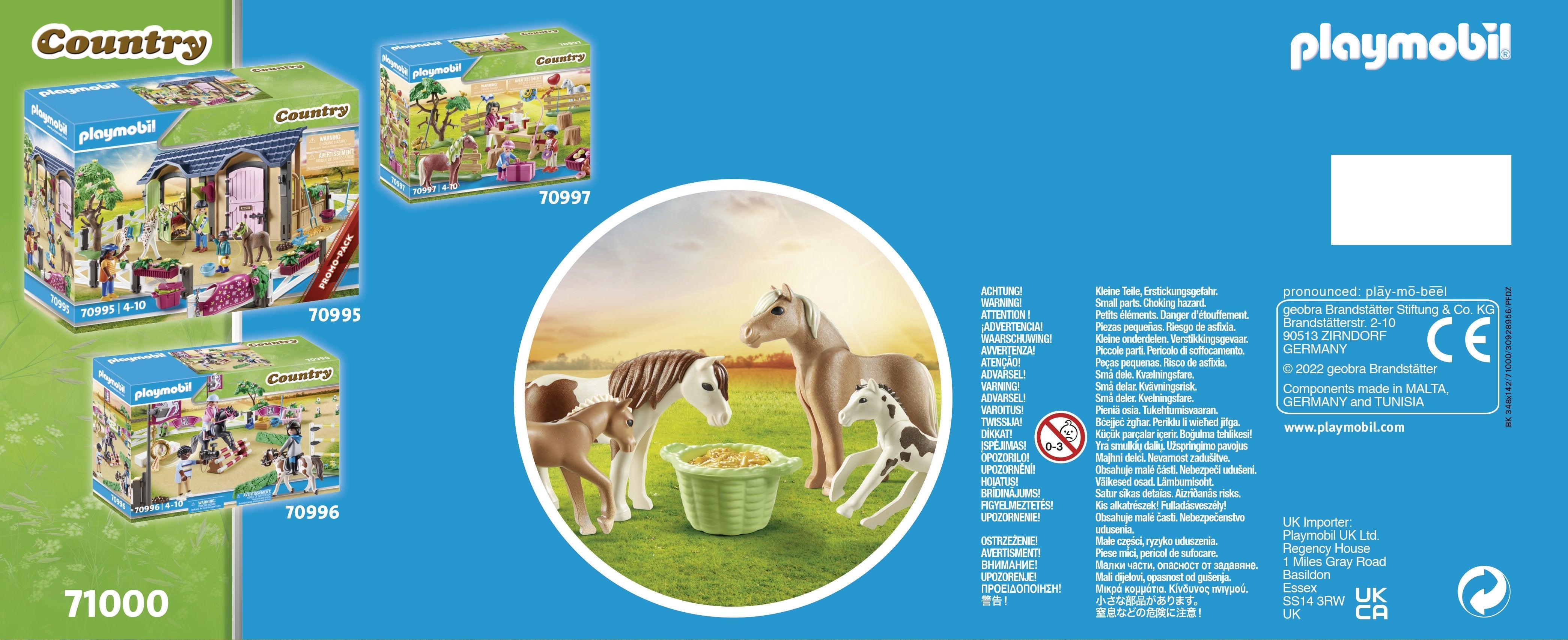 Playmobil 71000 2 Ponis Islandeses Con Potros