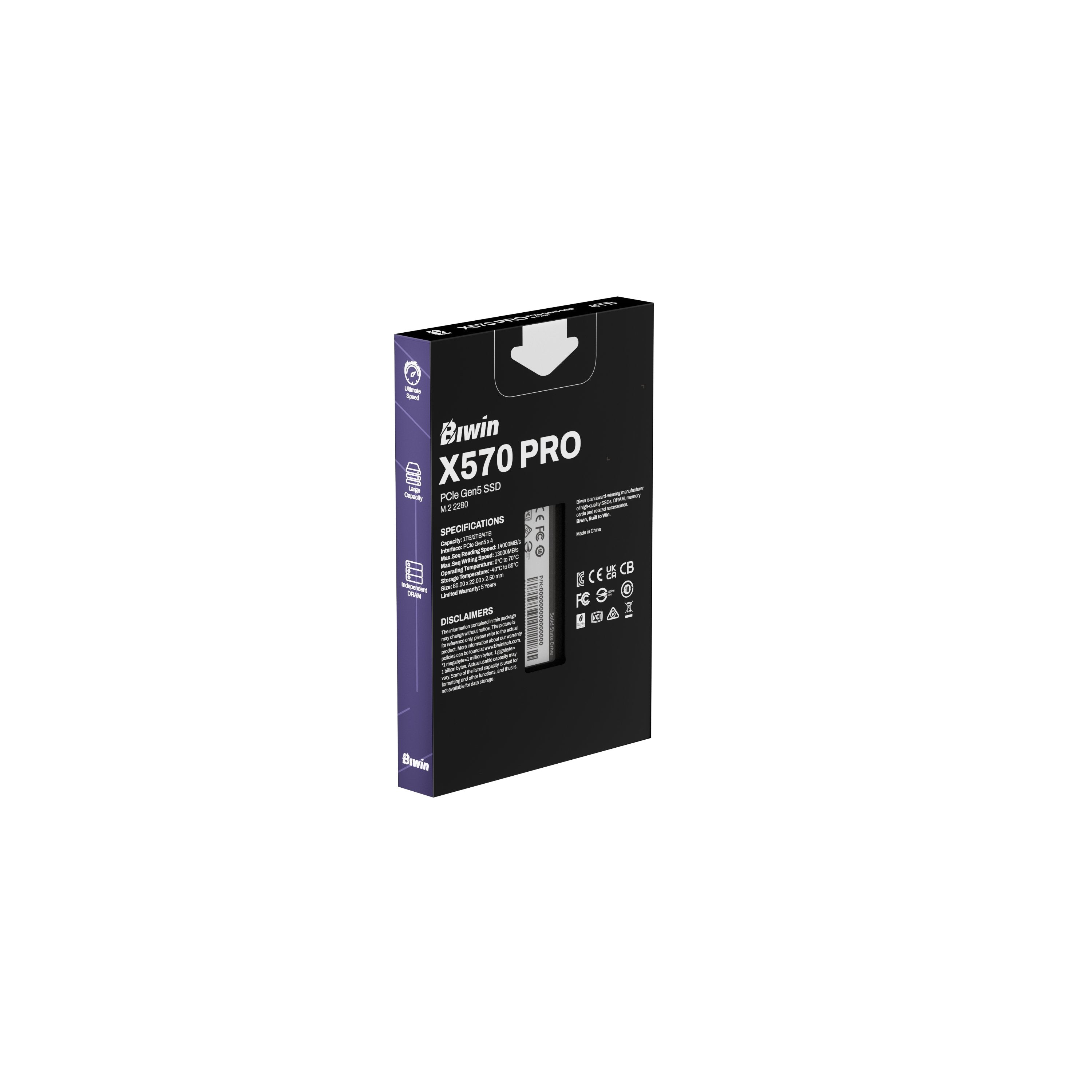 EAN 6955914627390 - Biwin X570Pro 4 TB M.2 PCI Express 5.0 NVMe imagen 19