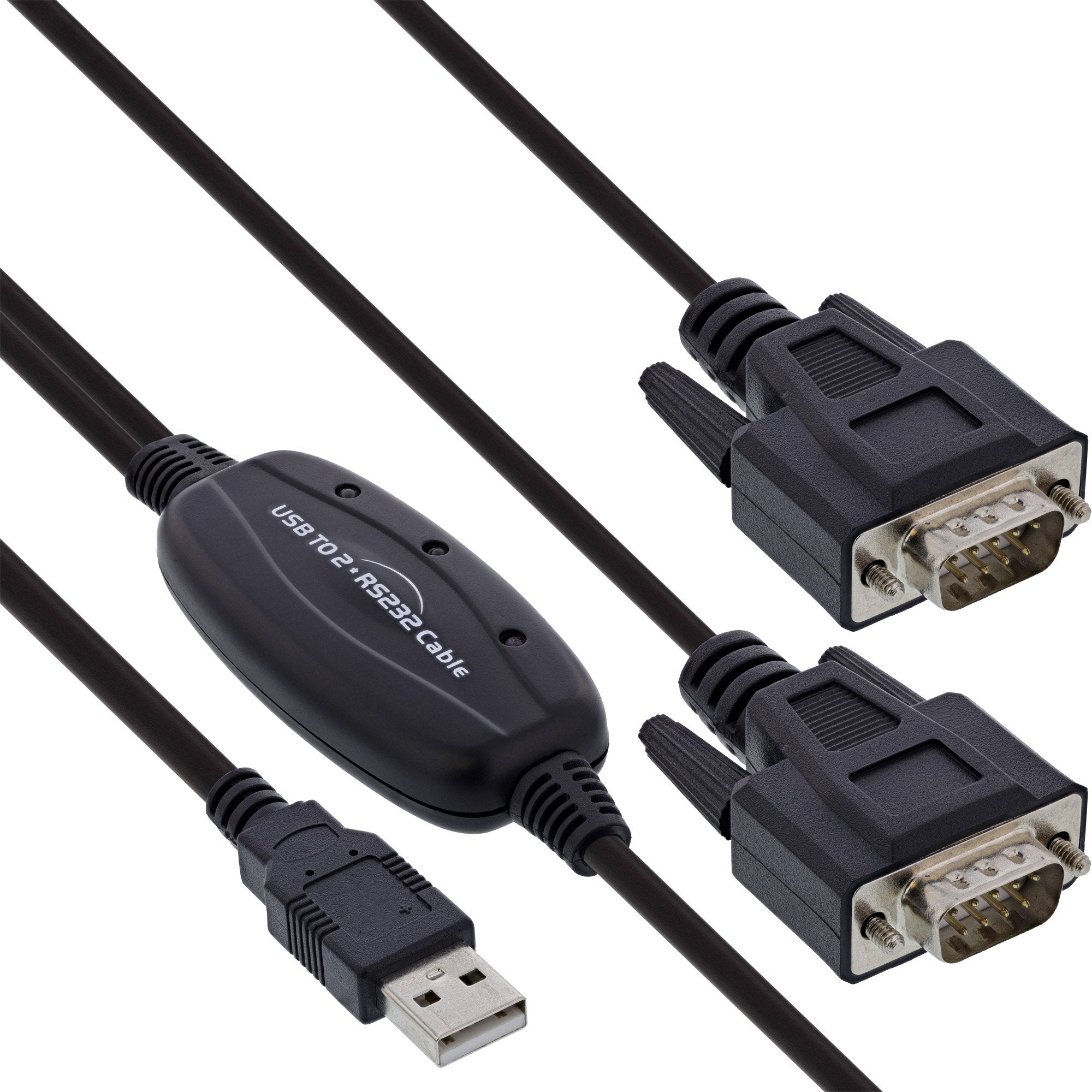 Inline Usb 2.0 A 2x Adaptador Serie Usb Tipo A A 2x 9 Pines Sub-D Macho 1,5 M
