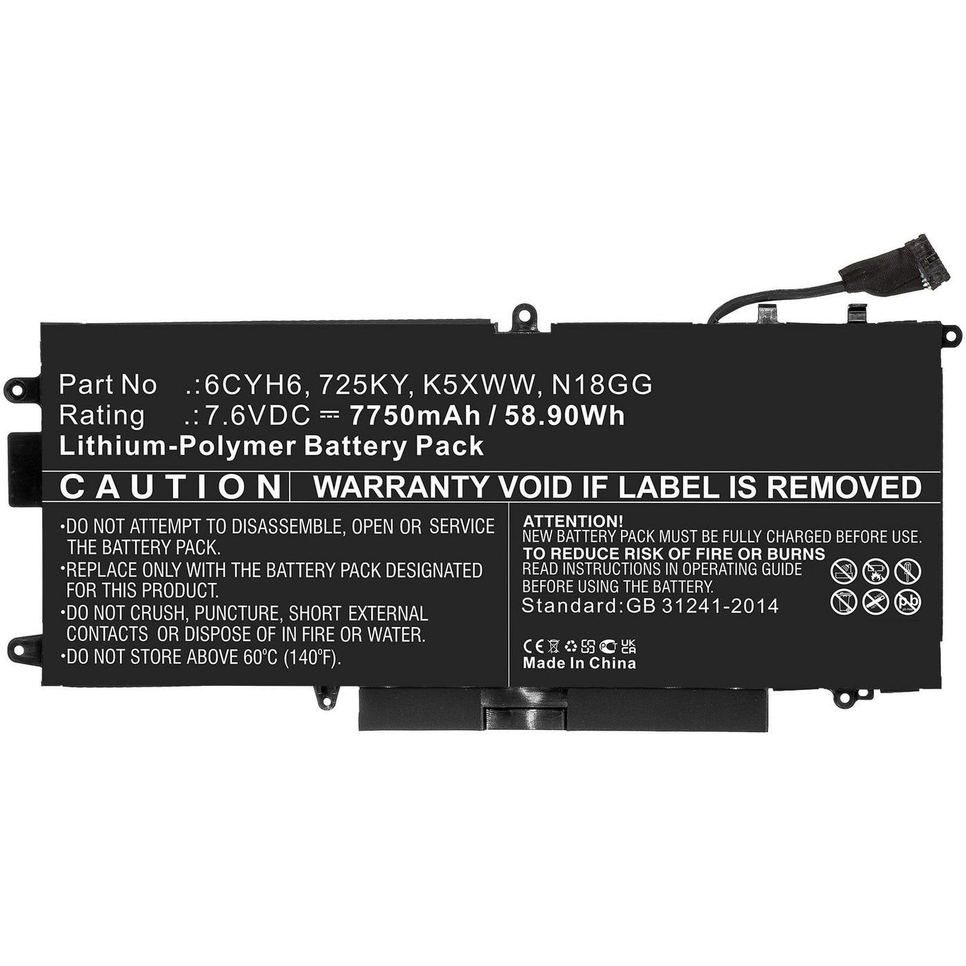 Coreparts Mbxde-Ba0186 Refacción Para Notebook Batería