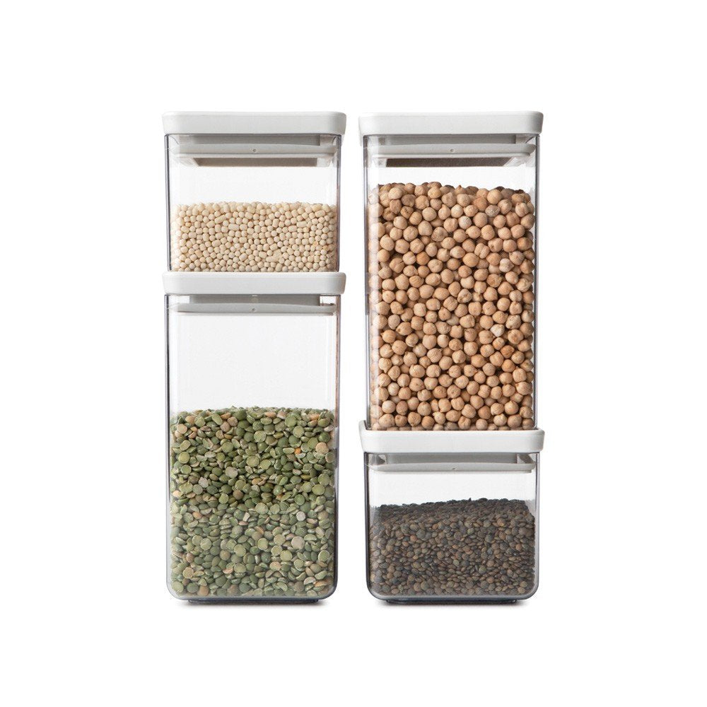 Bote Cuadrado 4x1 Brabantia Tasty+ Gris Claro