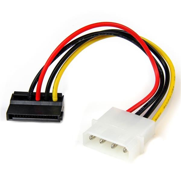 Startech Cable Alimentacion Molex A Sata Acodado 0.15m Satapowadpl