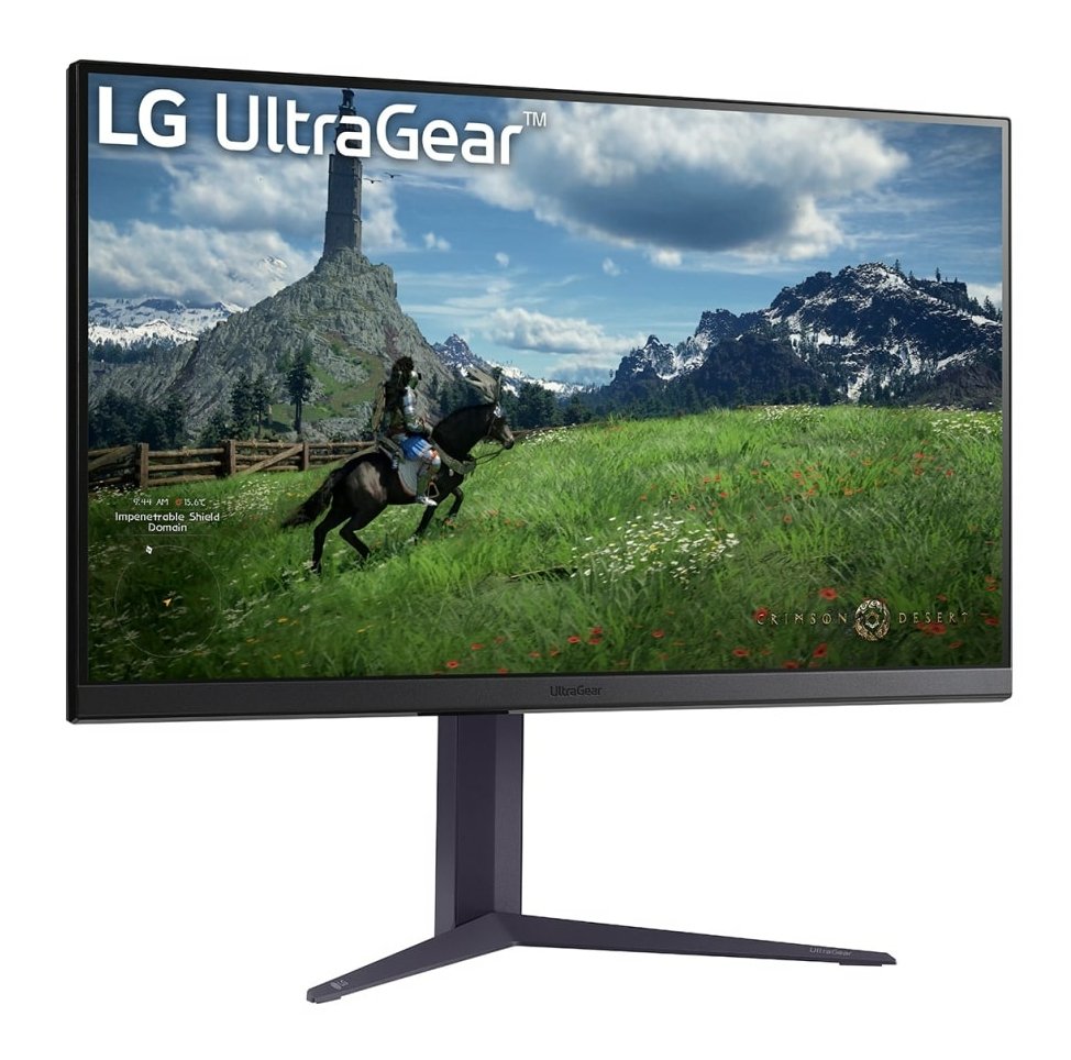 Monitor Lcd Lg 31.5" Panel Ips 2560x1440 16:9 180hz 1 Ms Pivot Height Adjustable Tilt Colour Black 32gs85q-B