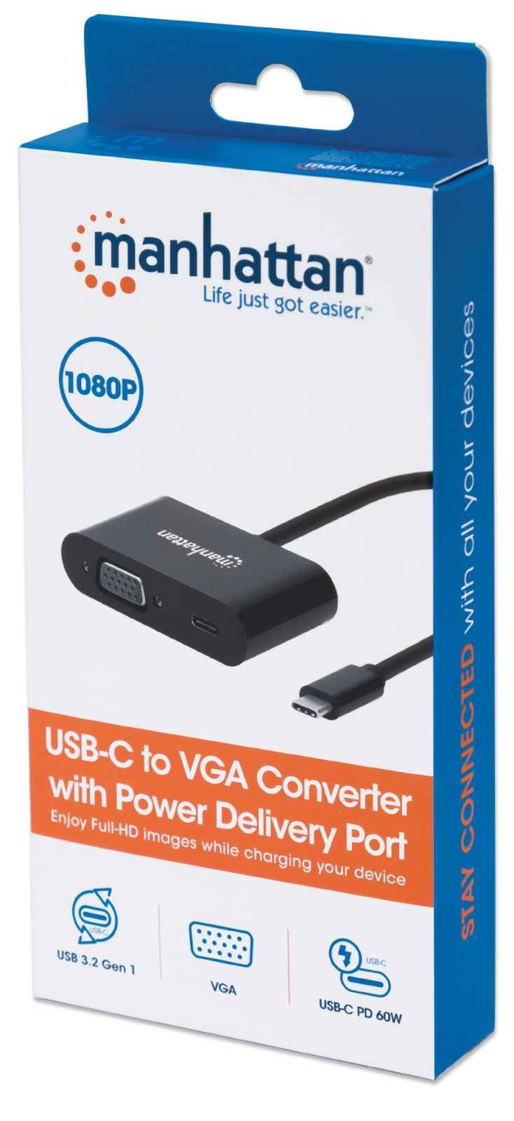 EAN 0766623153430 - Manhattan 153430 Adaptador gráfico USB 1024 x 768 Pixeles Negro imagen 2