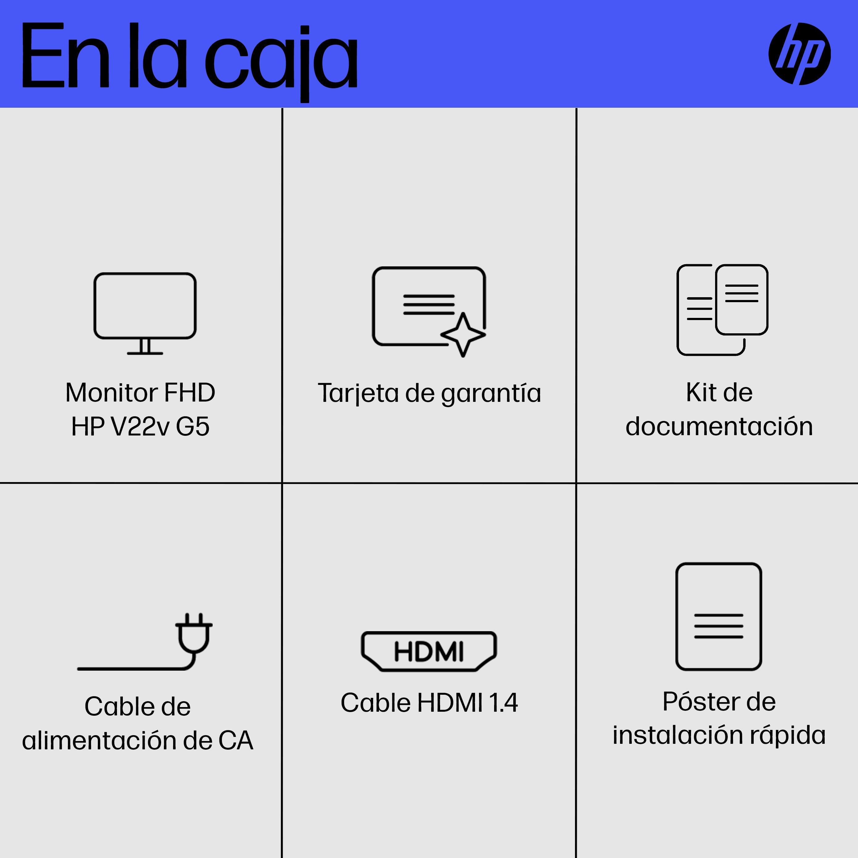 EAN 5715063348420 - HP V22v G5 FHD Monitor pantalla para PC 54,5 cm (21.4") 1920 x 1080 Pixeles Full HD LCD Negro imagen 4