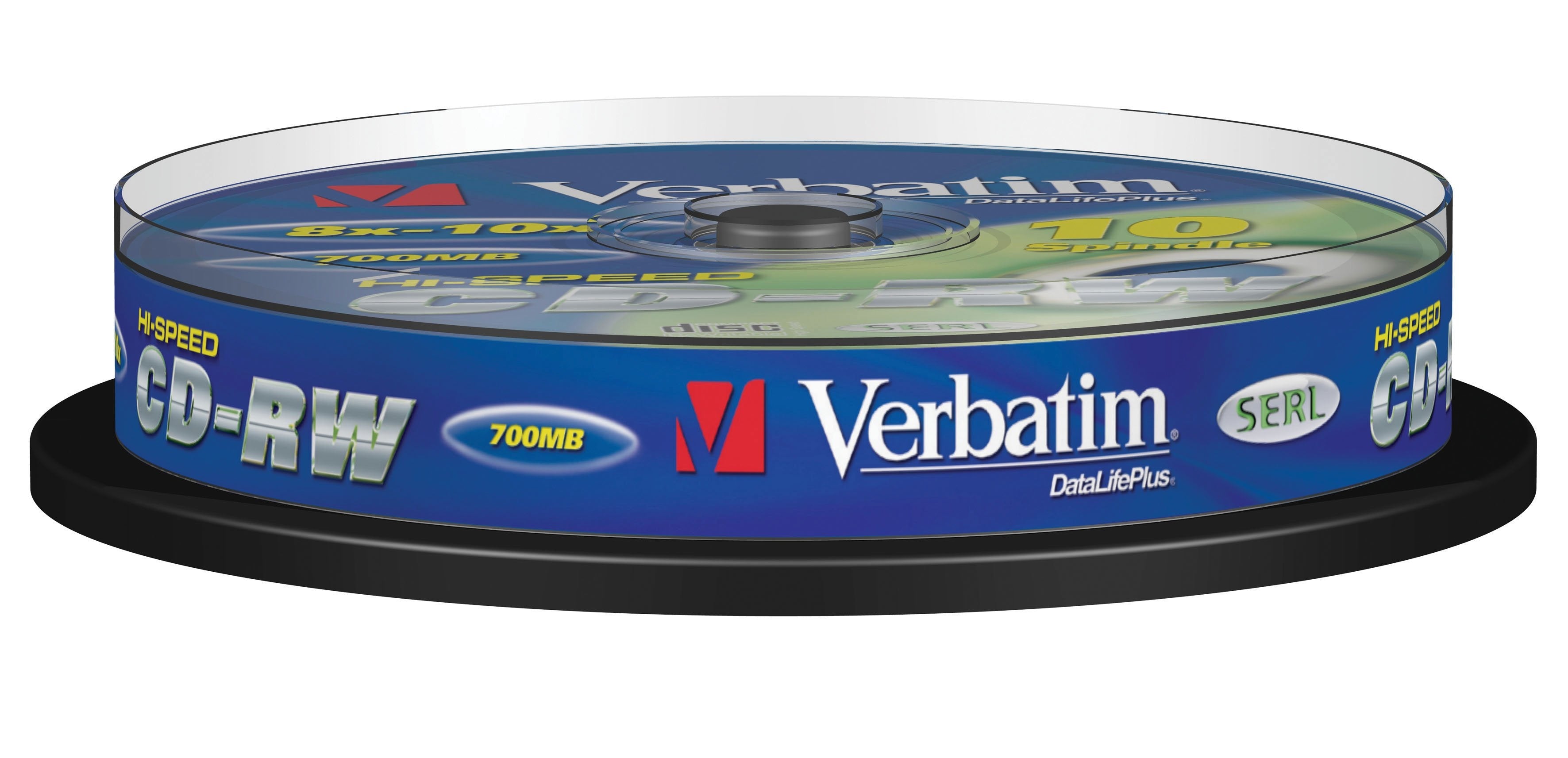 Verbatim Cd-Rw 700mb 8x-12x Bobina 10 Datalife