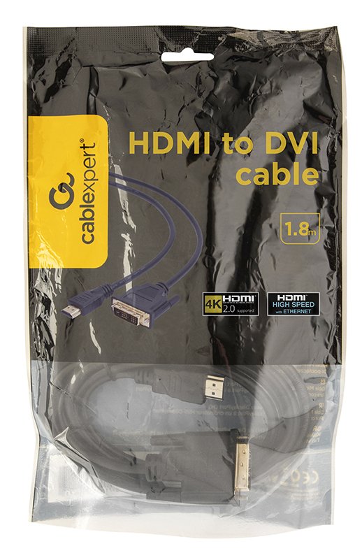 EAN 8716309043458 - Gembird 1.8m, HDMI/DVI, M/M 1,8 m DVI-D Negro imagen 6