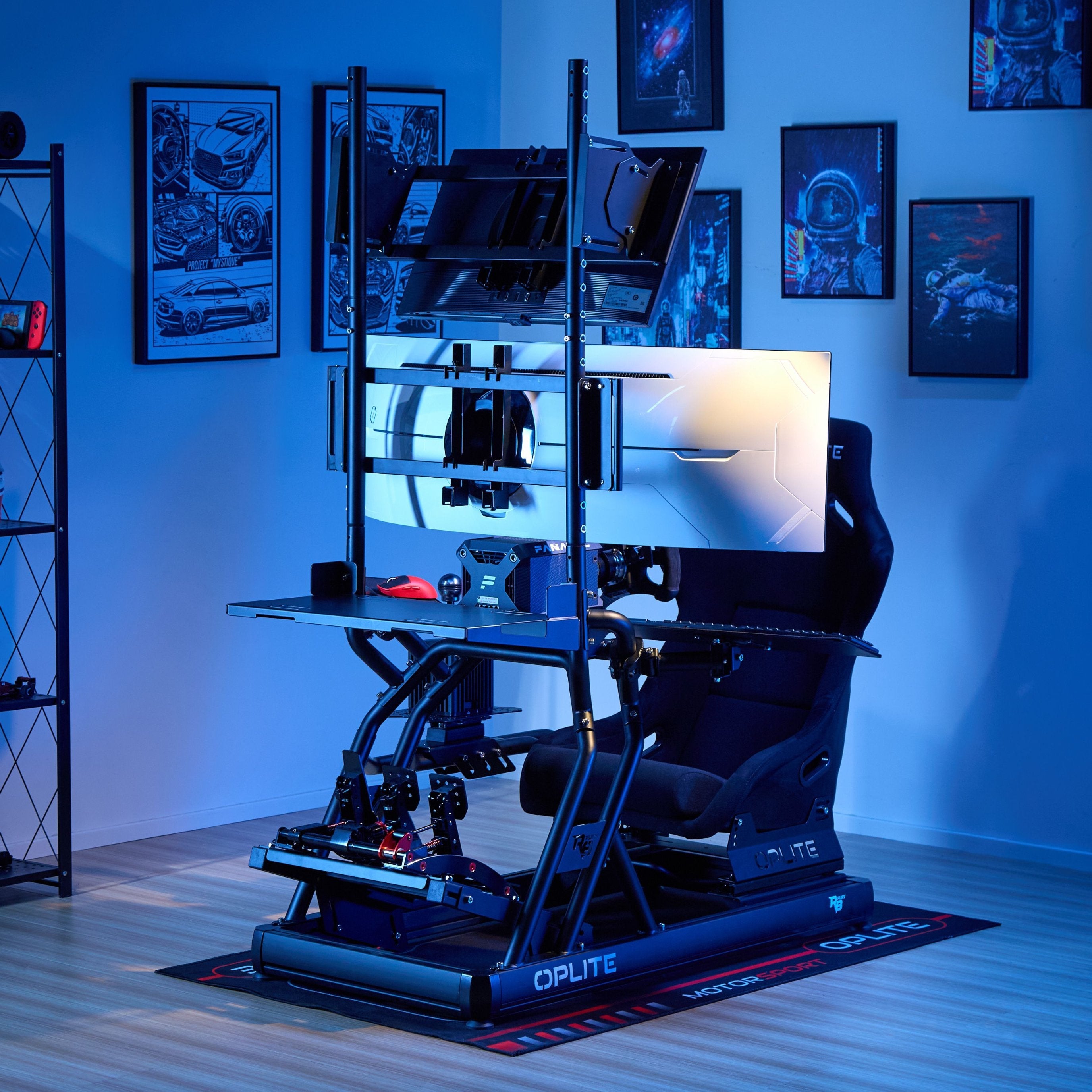 Soporte Oplite Op-R8-Smsb Para Monitor 57" Escritorio Negro