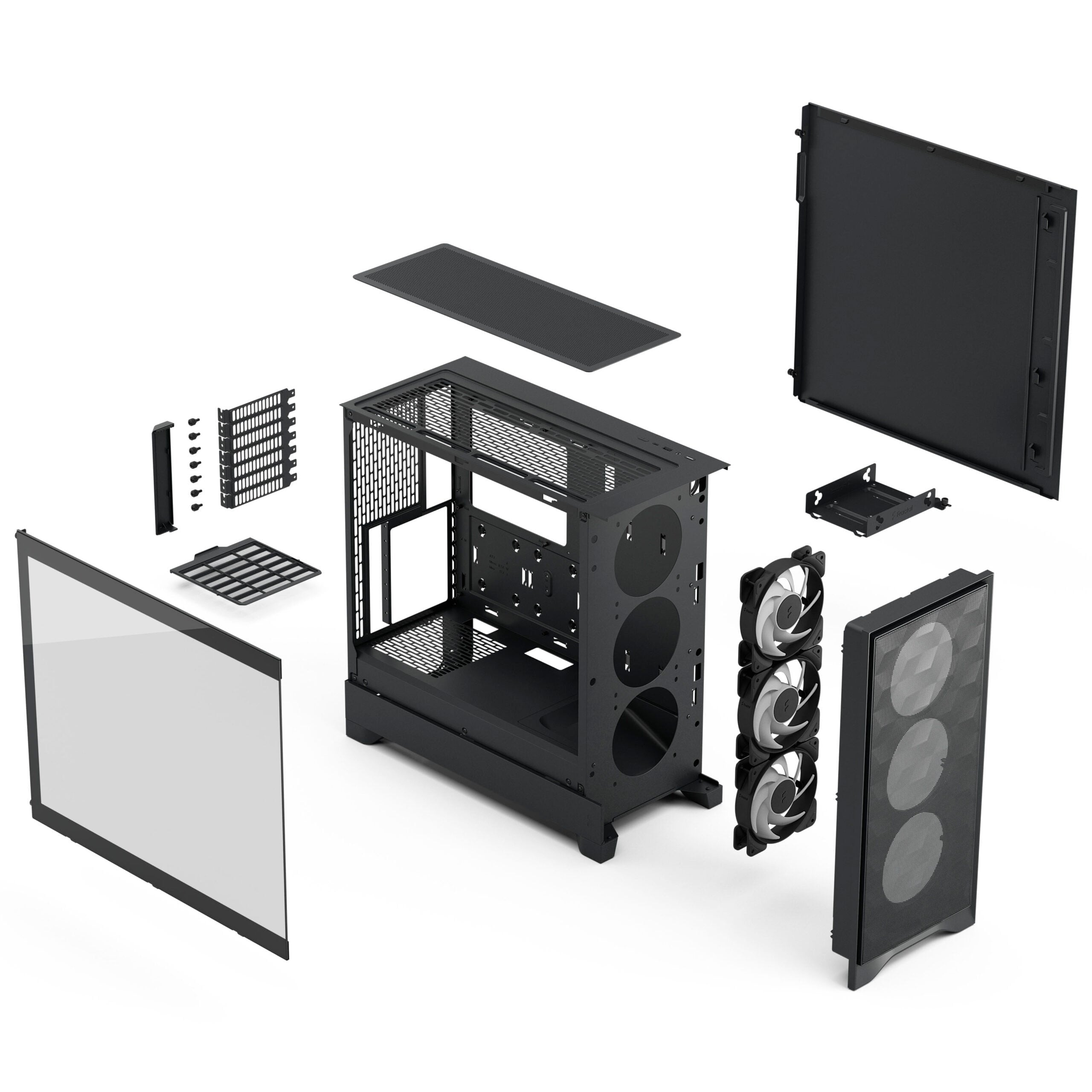 Caja Pc Fractal Pop 2 Air Black Tg Rgb Fd-C-Poa2a-03