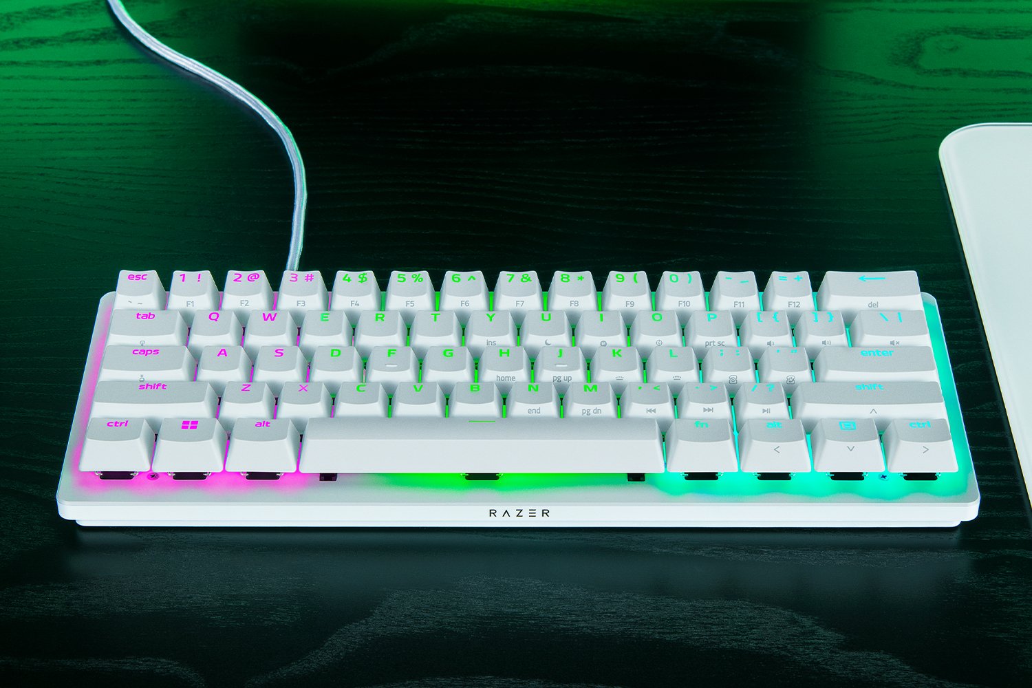 Teclado Razer Huntsman V3 Pro Tenkeyless - Blanco - Us Layout