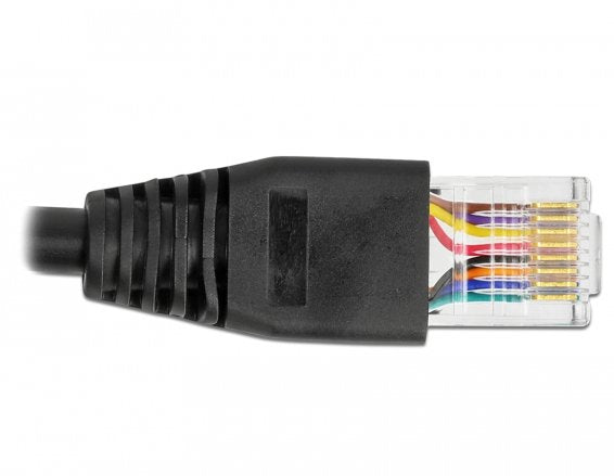 Delock Serielles Anschlusscable Mit Ftdi Chipsatz, Usb 2.0 Typ-A Stecker Zu Rs-232 Rj45 Stecker 2 M Schwarz