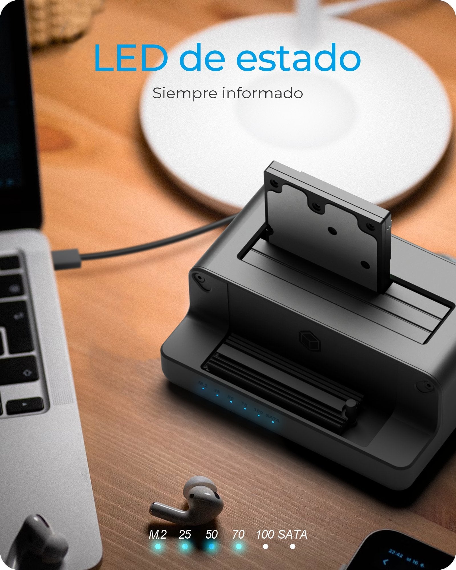 Docking Icy Box Ib-2914mscl-C31 Usb 3.2 Gen 2 (3.1 Gen 2) Type-C Negro