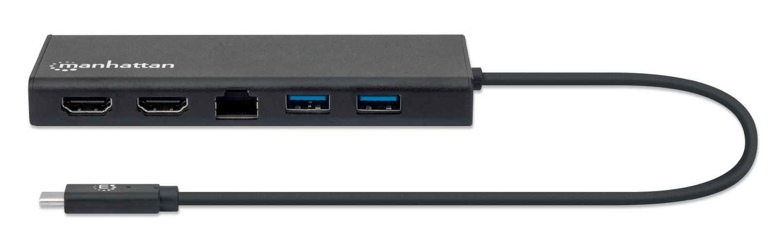 Convertidor Manhattan 152747 Usb-C 3.0 A Rj45 2x Hdmi