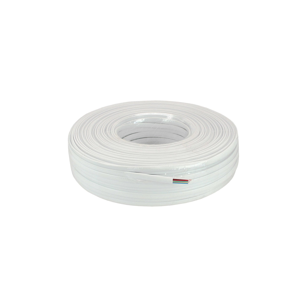 Inline® Modular Cable 6 Wire Ribbon Cable Blanco 100m Ring