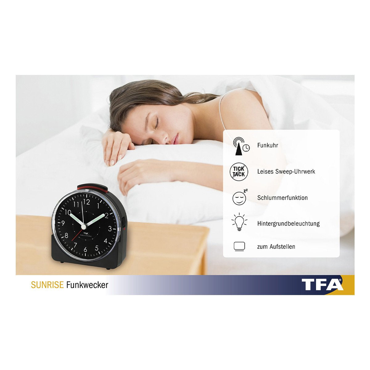 Tfa Radio-Despertador Sunrise Negro