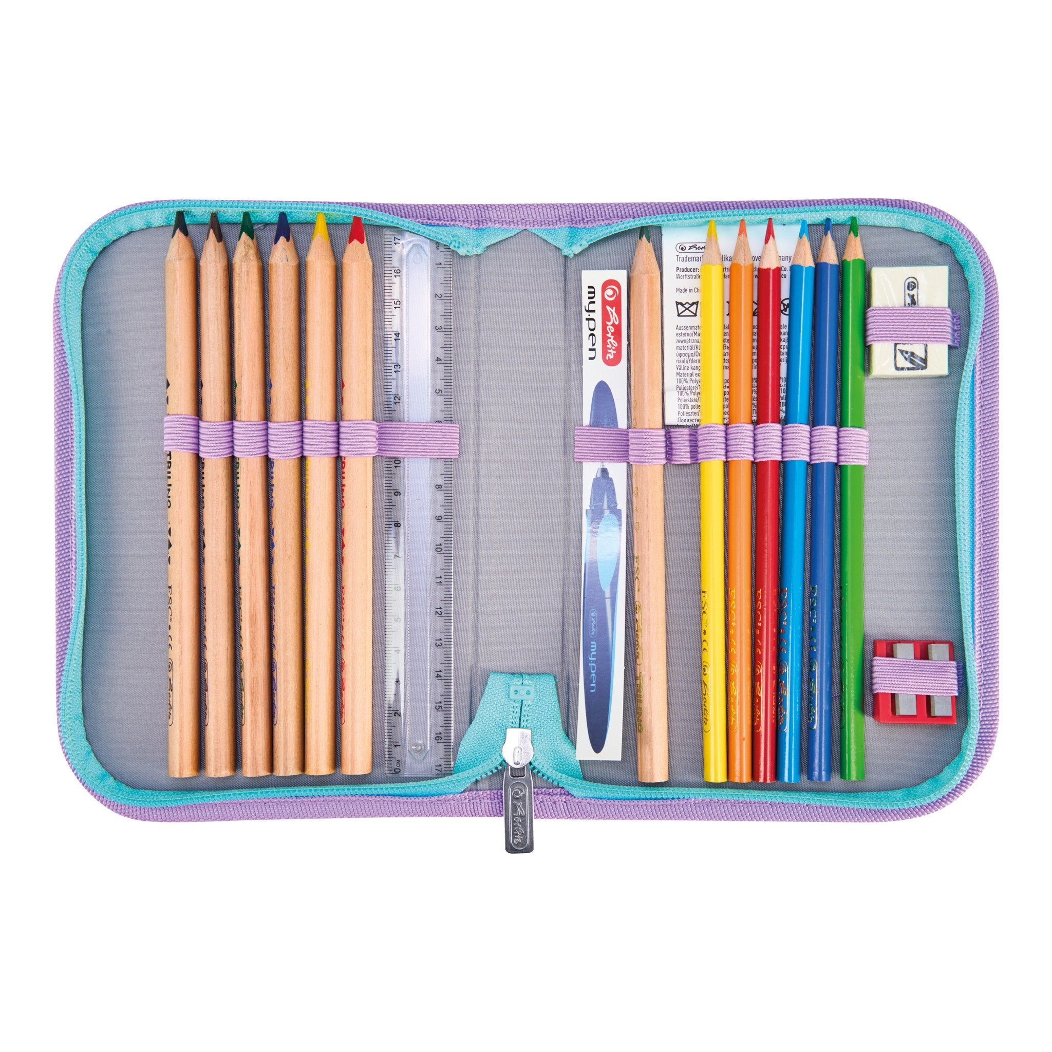 EAN 4008110396316 - Herlitz FiloActive XL Plus Ocean Lights juego de mochila escolar Chica Poliéster Azul, Rosa imagen 14