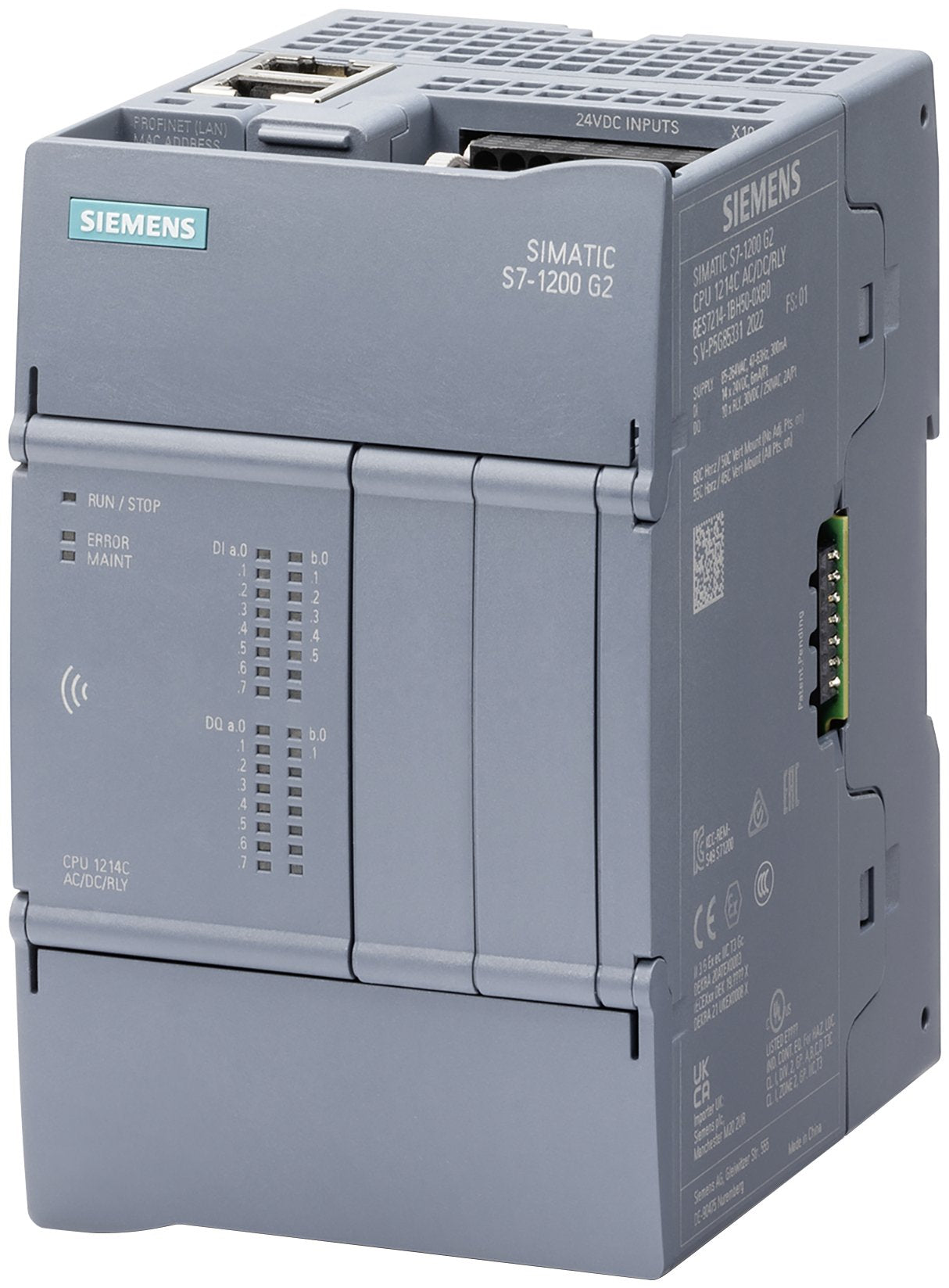 Siemens Simatic 6es7214-1hh50-0xb0 S7-1200 G2 Cpu 1214c Dc Dc Relé 14di