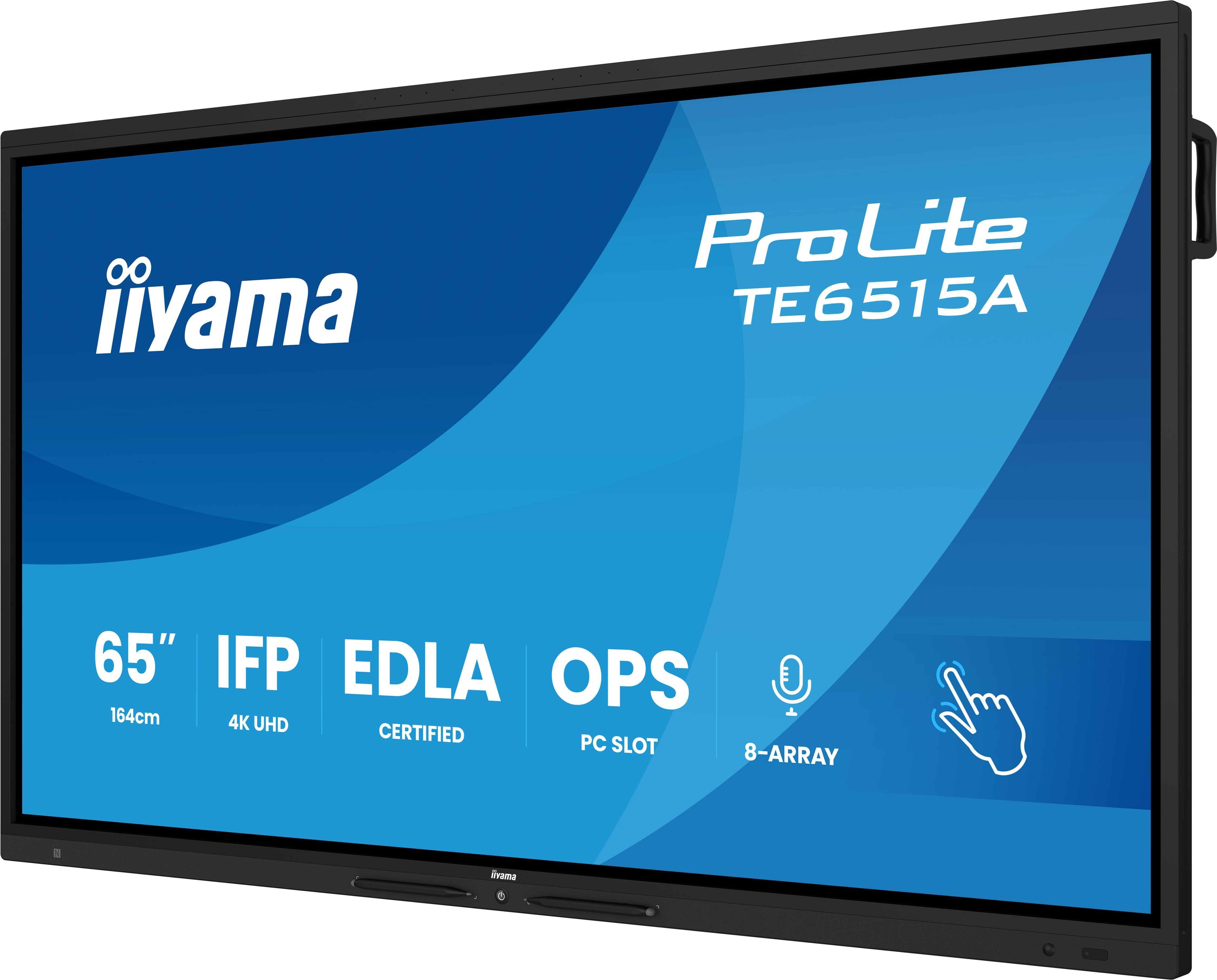 Iiyama Te6515a-B1ag Pantalla De Señalización Pantalla Plana Para Señalización Digital 163,8 Cm (64.5") Wifi 550 Cd / M² 4k Ultra Hd Negro Pantalla Táctil Procesador Incorporado Android