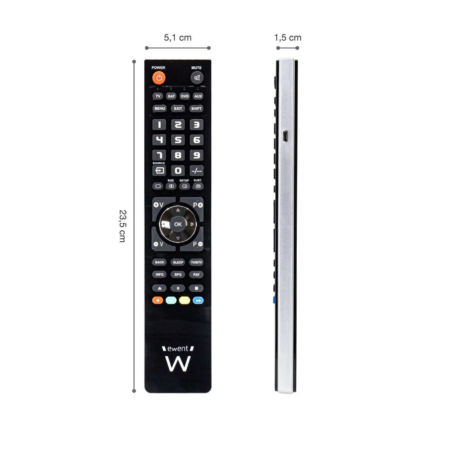 EAN 8054392614330 - Ewent EW1570 mando a distancia DTT, DVD/Blu-ray, Proyector, SAT, STB, Altavoz para barra de sonido, TV, U imagen 5