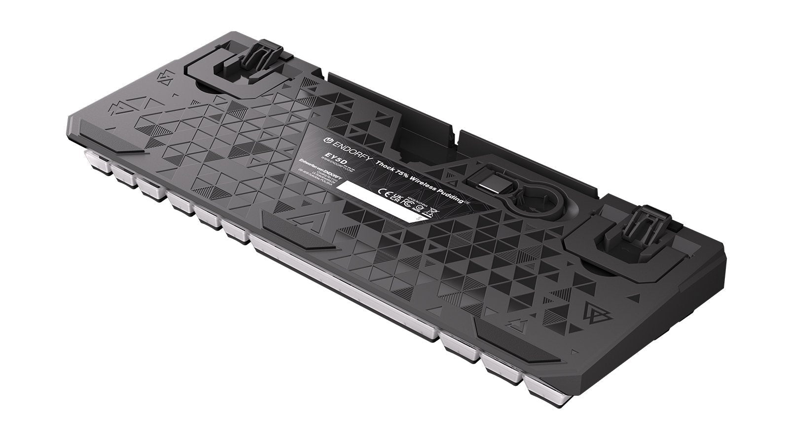 Teclado Alemán Endorfy Thock 75% Rf Inalámbrica + Usb Qwertz Negro