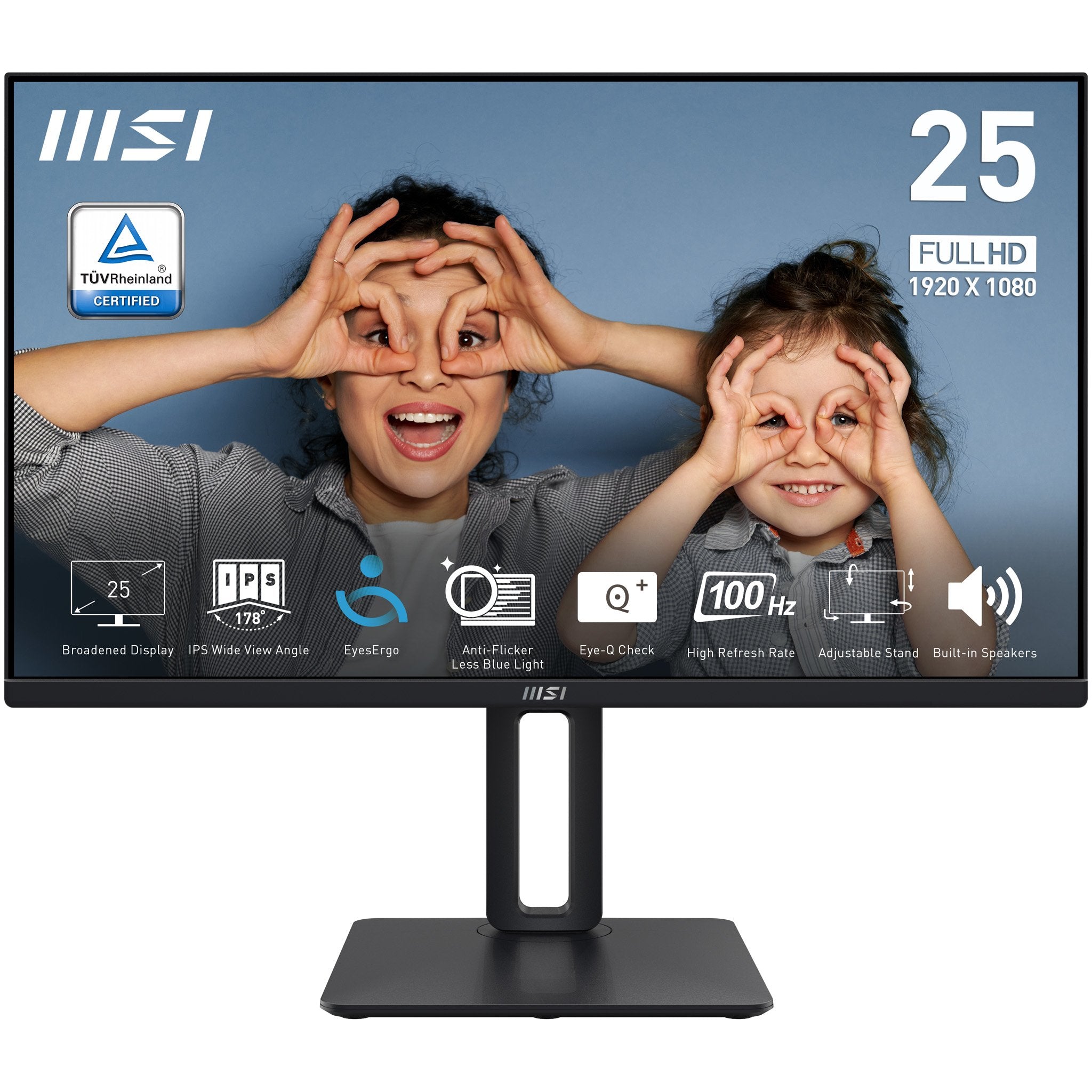 Monitor Msi Pro Mp251p 24.5" Ips Fhd 100hz 300 Cd M2 4ms D-Sub Hdmi Speakers
