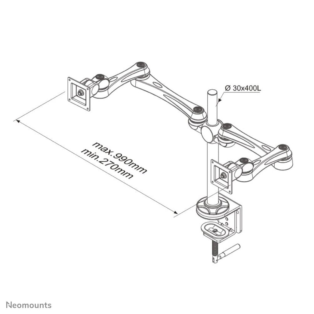 EAN 8717371440718 - Neomounts FPMA-D930D soporte para monitor 76,2 cm (30") Escritorio Plata imagen 3