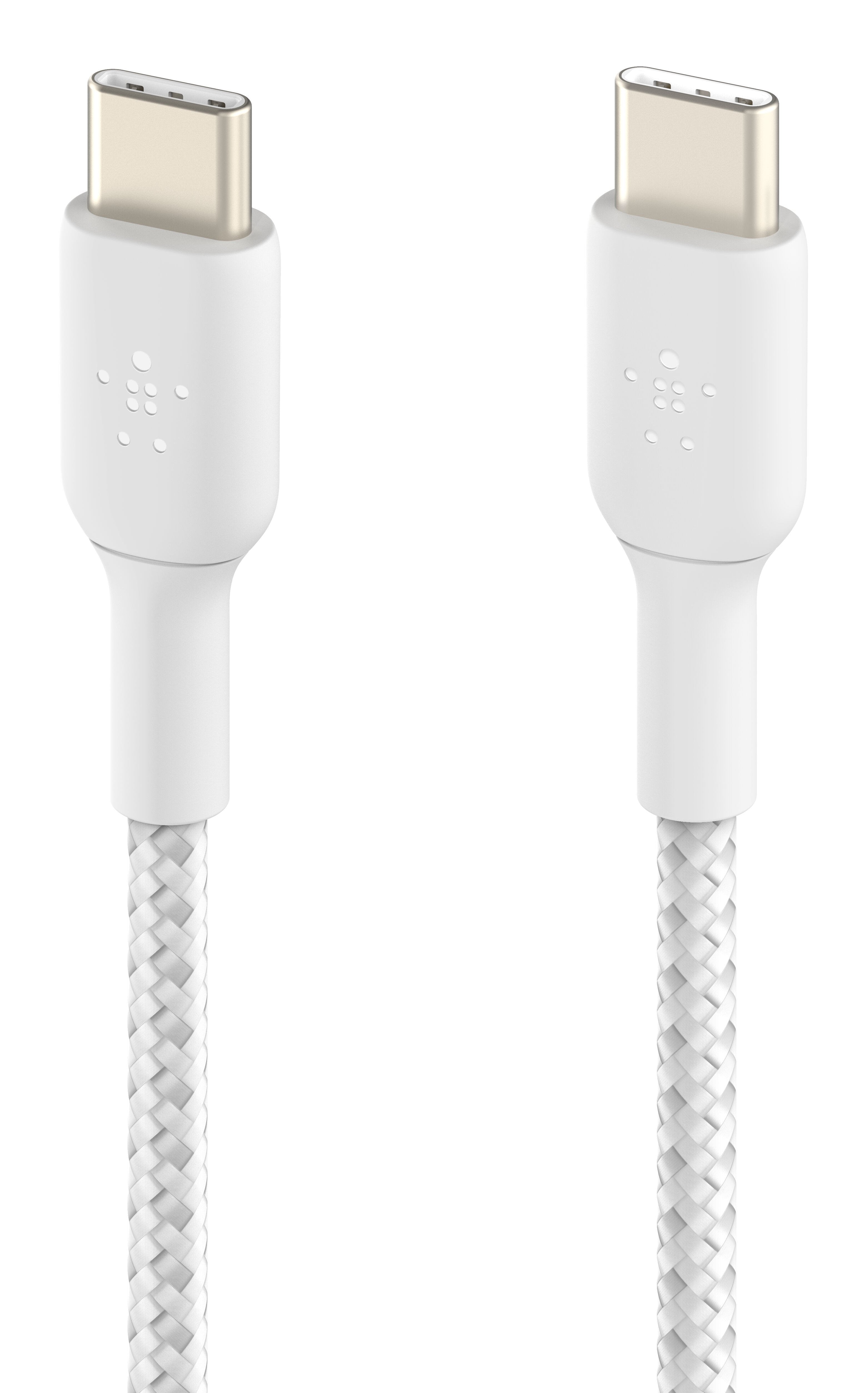 1x2 Belkin Braided Pvc Cable 1m Usb-C/Usb-C Wh. Cab004bt1mwh2pk