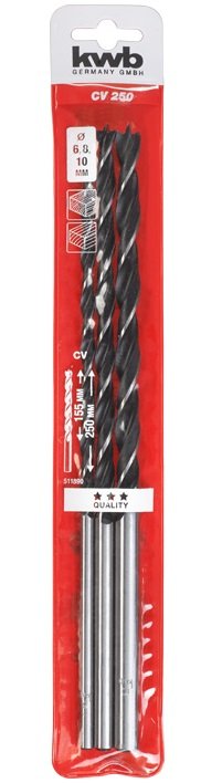 Juego De Brocas Para Vigas Kwb, 3 Piezas, 250 Mm Ø 6-10 Mm, Extralargas, Forma De Espiral 511890