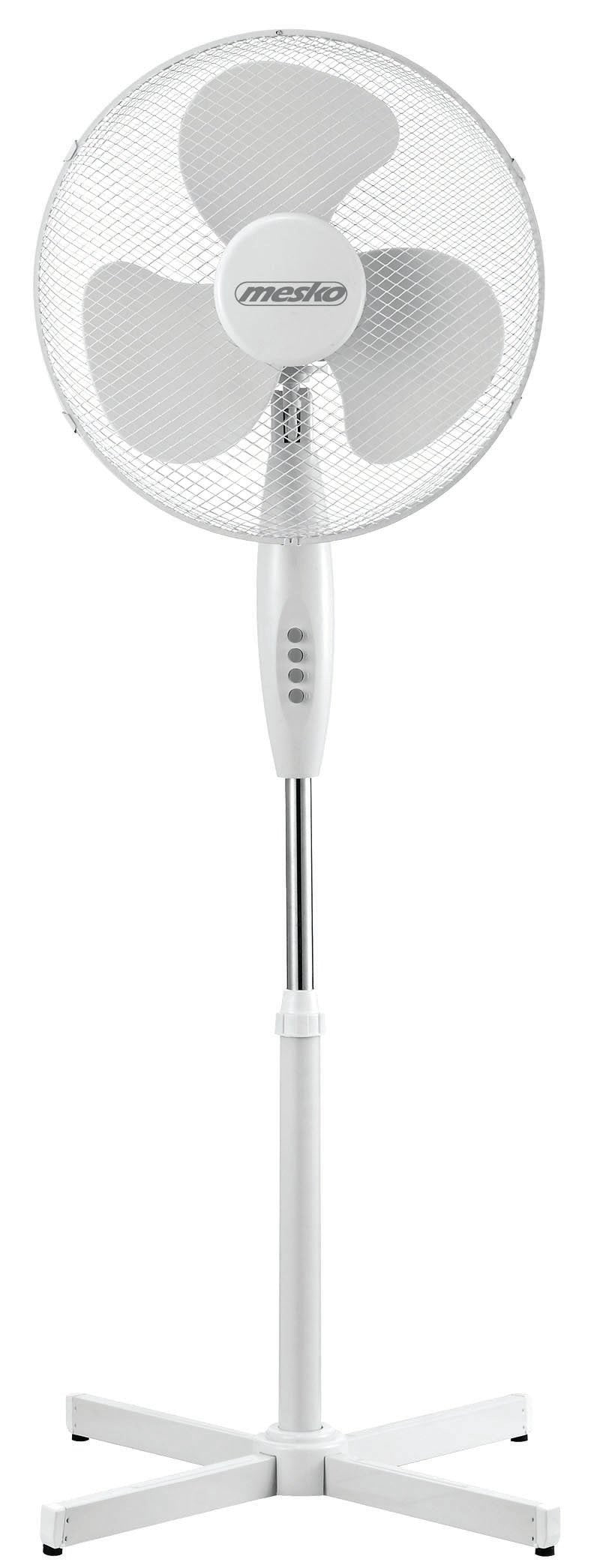 Ventilador Pie Oscilante 40 Cm, 3 Velocidades, Altura Ajustable, Bloqueo Oscilación Negro 90w Mesko Ms 7311