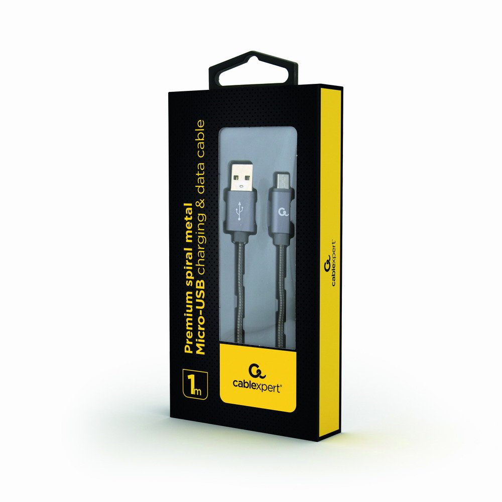 Gembird Cc-Usb2s-Ammbm-1m-Bg Cable De Carga Y Datos Micro-Usb , 1 M, Gris Premium