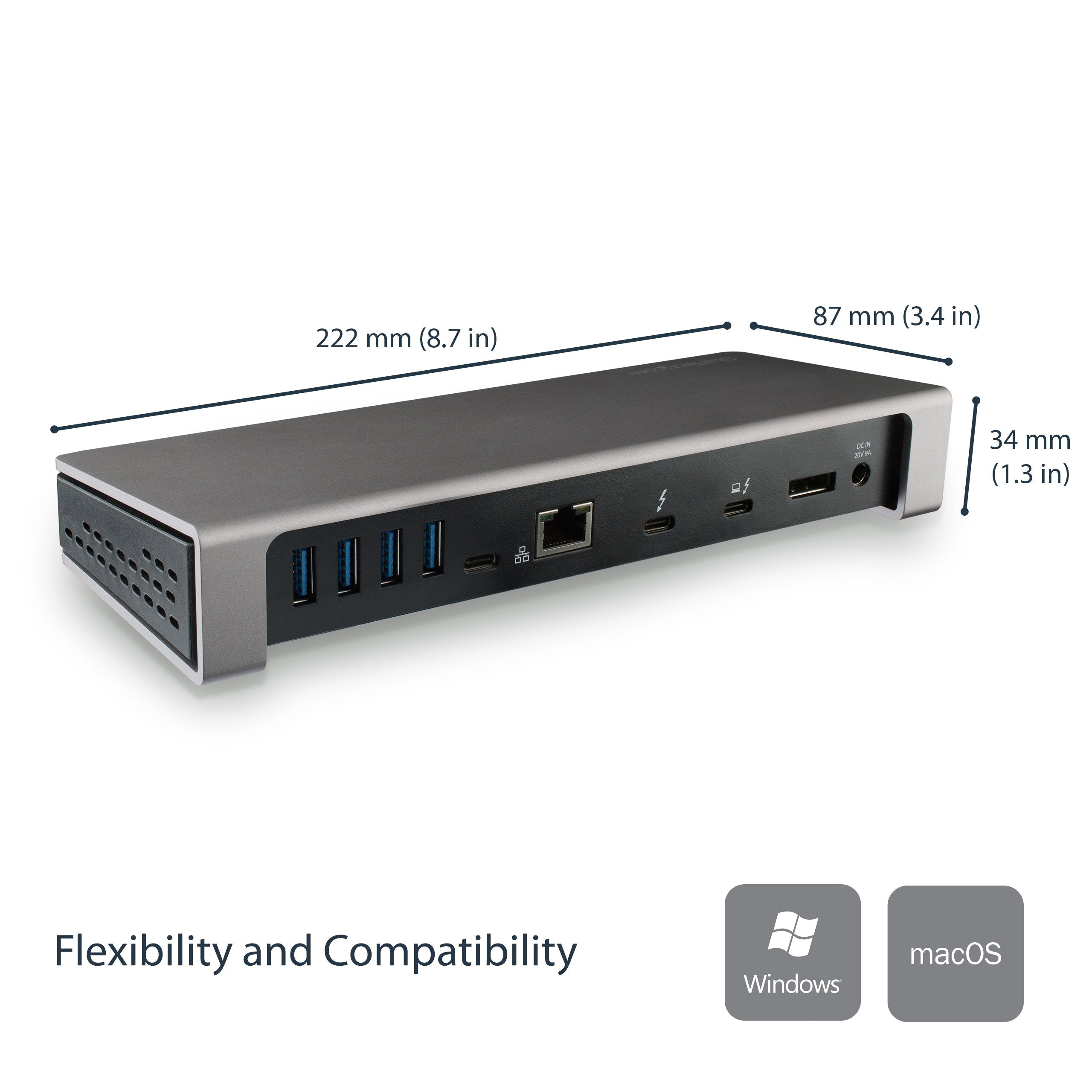 EAN 0065030870726 - StarTech.com TB3DOCK2DPPU base para portátil y replicador de puertos Alámbrico USB 3.2 Gen 1 (3.1 Gen 1) imagen 8