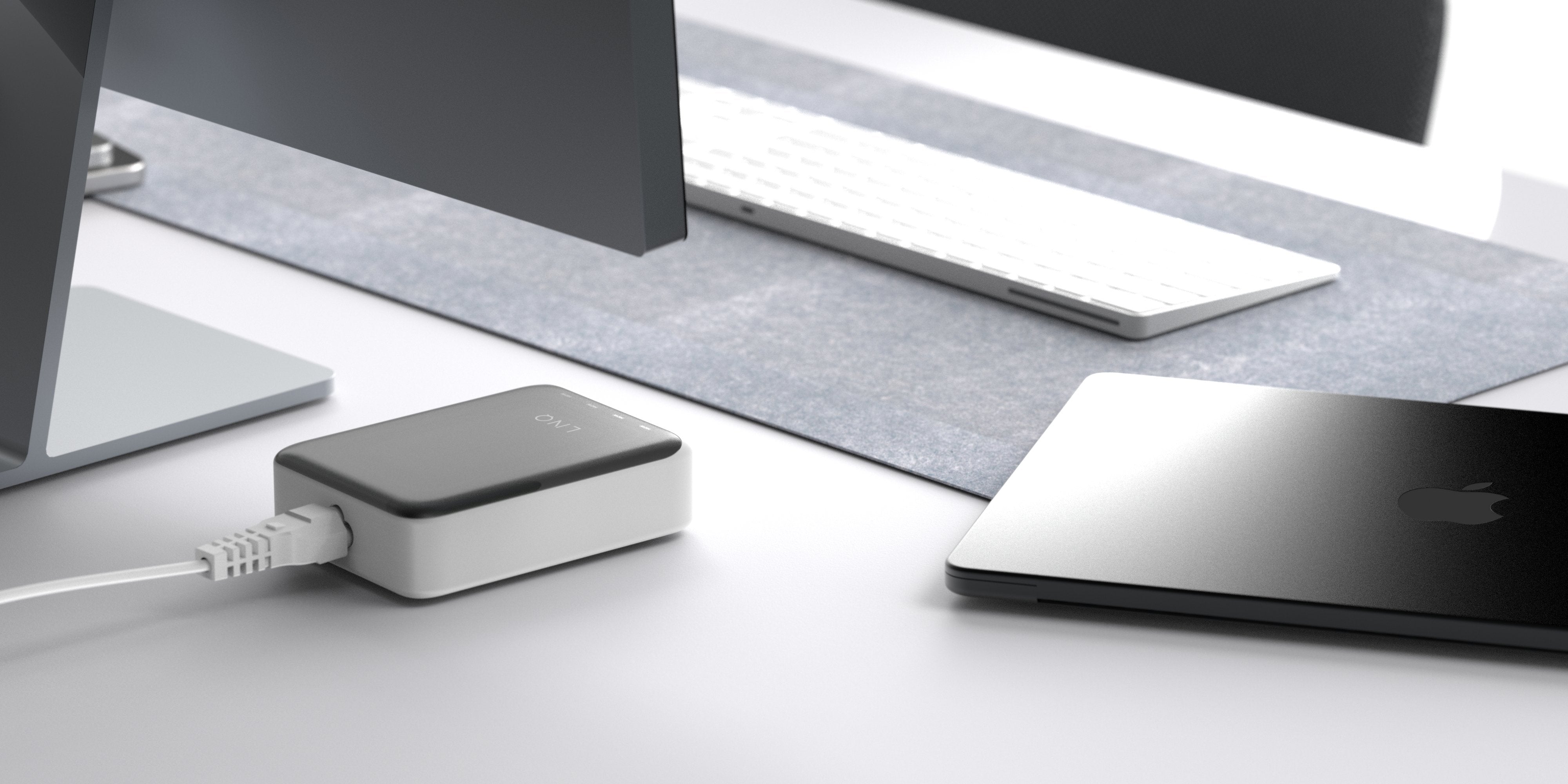 Cargador Escritorio 4xusb-C 240w Gan2 Plata Linq Hasta 240w/ 4xusb-C Pd/ 140w Máximo Por Puerto