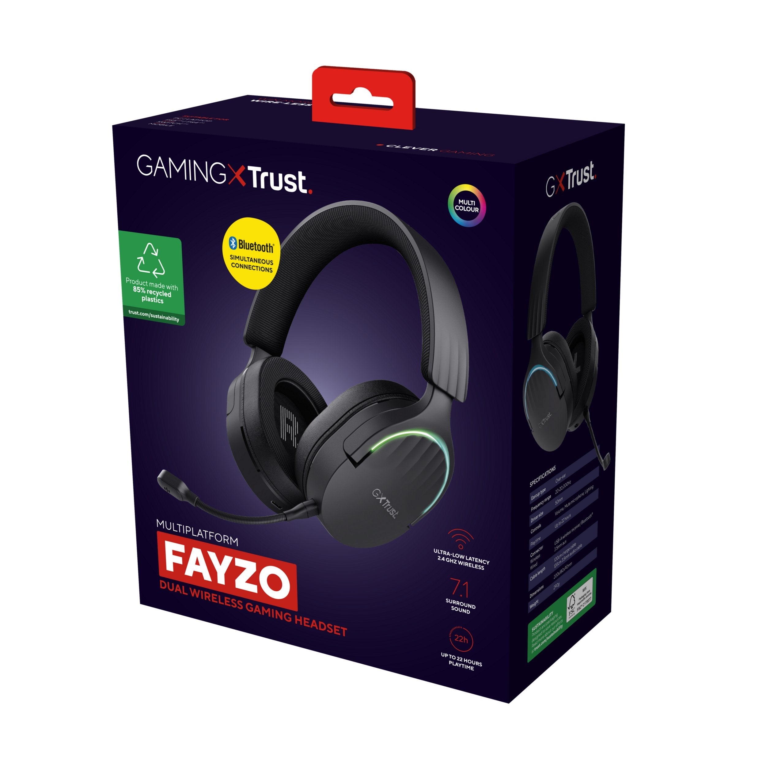 Auriculares Gaming Inalámbricos Con Micrófono Trust Gaming Gxt 491 Fayzo Bluetooth Jack 3.5