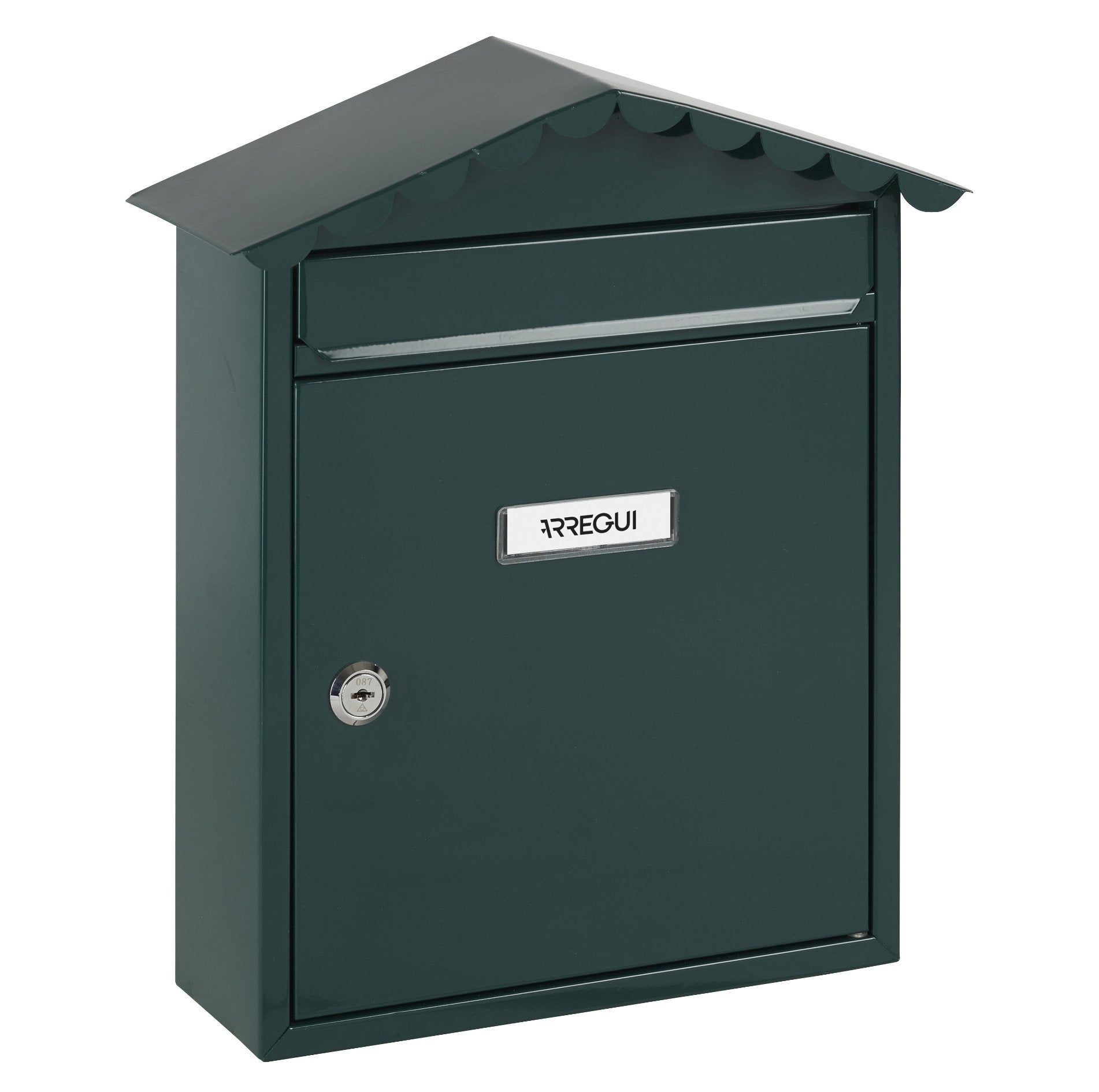 Buzón Individual Exterior, Mediano, Visit, Acero, Verde, 30 X 11 X 36 Cm