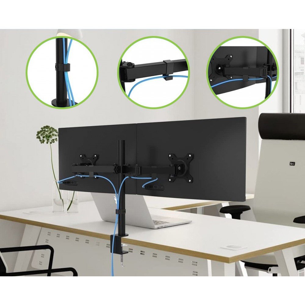 EAN 8057685301740 - Techly ICA-LCD 482-D soporte para monitor 68,6 cm (27") Escritorio Negro imagen 5