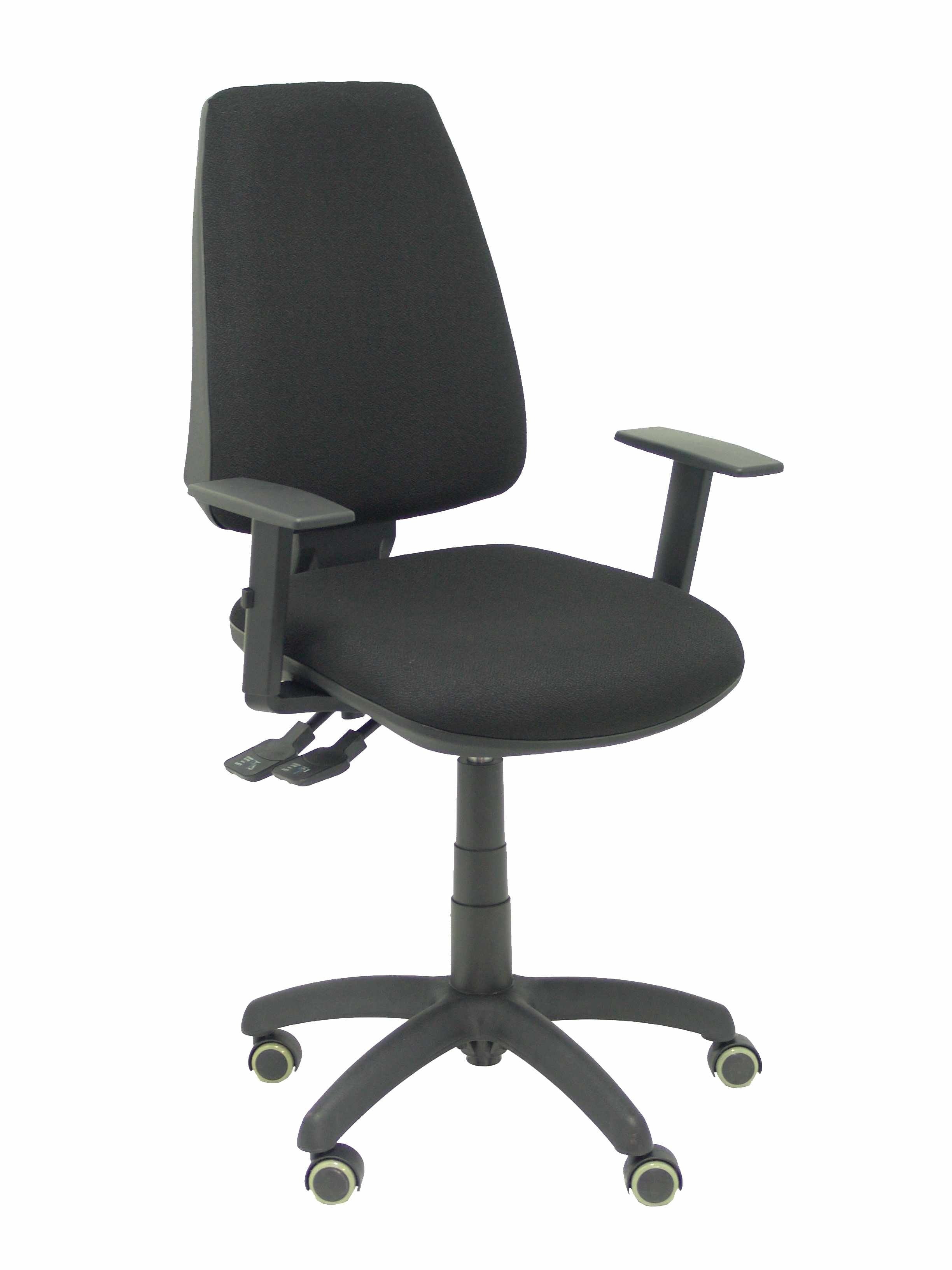 Silla Elche S Bali Negro Brazos Regulables Ruedas