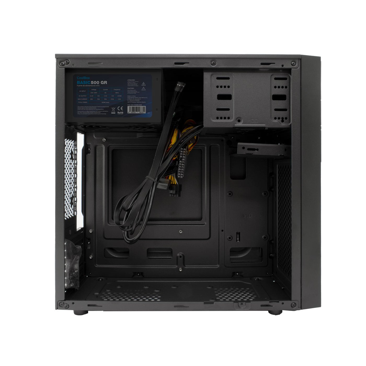 Coolbox Caja Pc Micro-Atx M580 500w Usb3.0 Negra