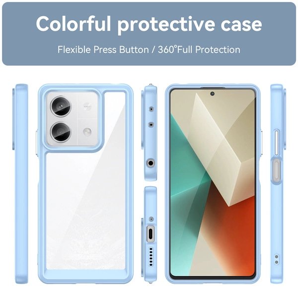 EAN 9145576285237 - Hurtel 9145576285237 funda para teléfono móvil 16,9 cm (6.67") Azul, Transparente imagen 2