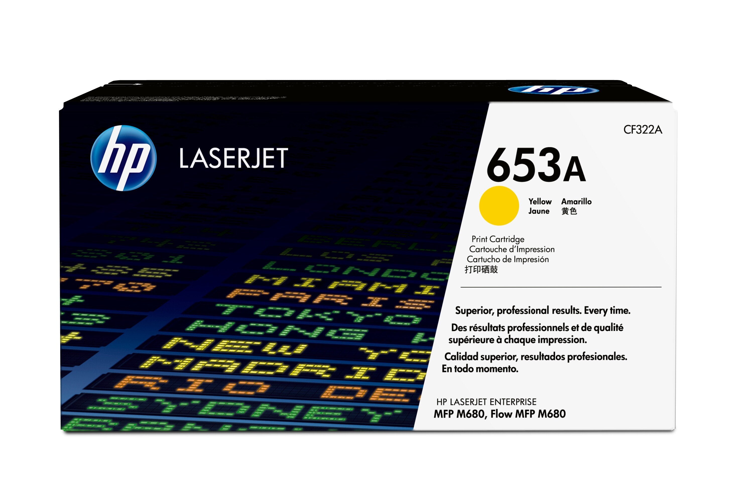 EAN 0886112501143 - HP 653A Yellow Original LaserJet Toner Cartridge cartucho de tóner 1 pieza(s) imagen 1
