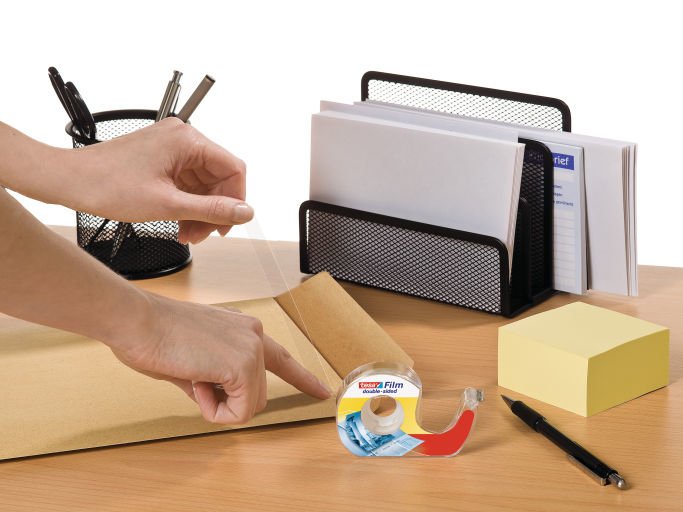 Dispensador Tesafilm + 1 Rollo 7,5m 12mm Doble Cara