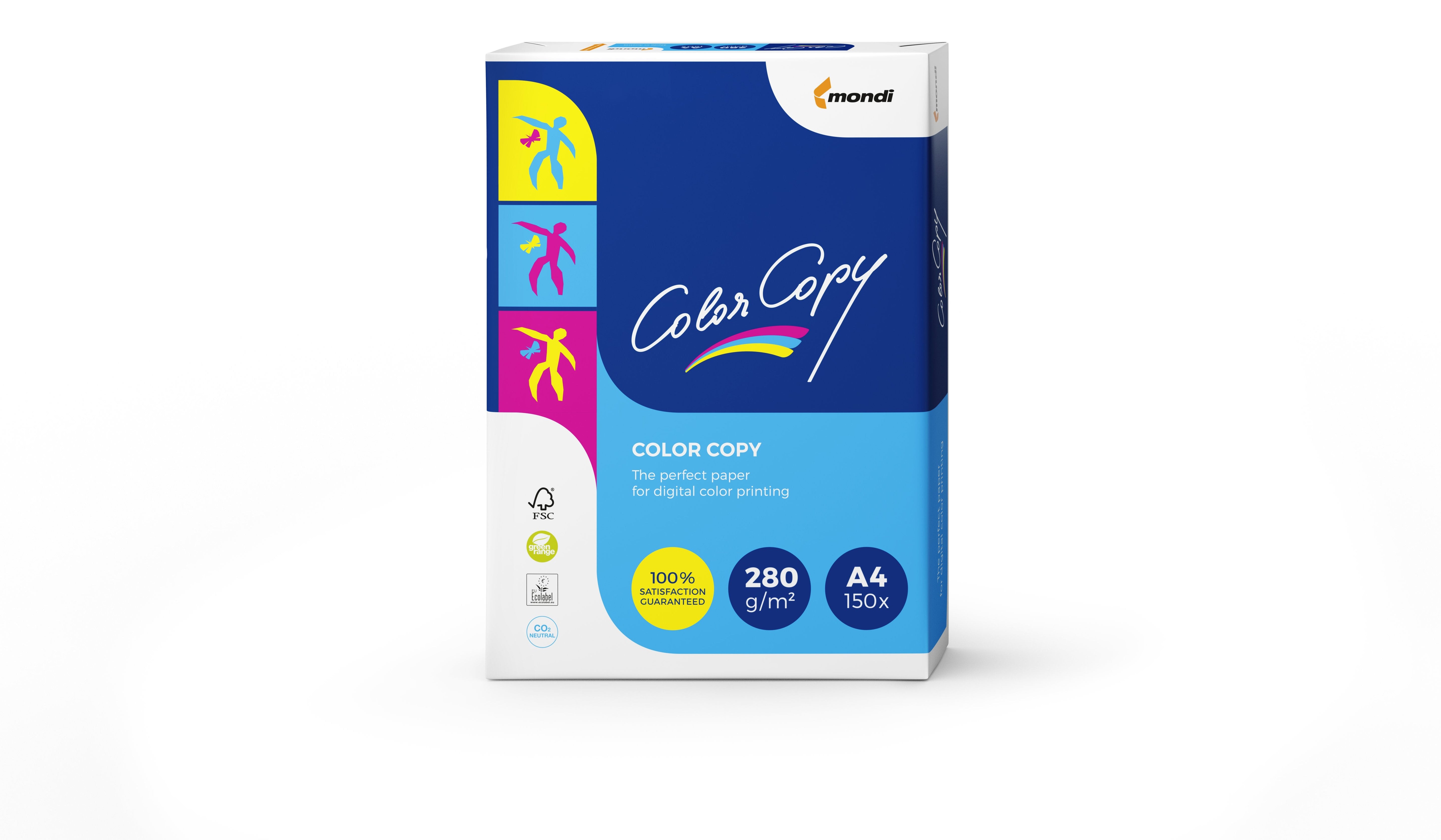 Copia En Color Millbrand A 4, 280 G 150 Hojas, Blanco Brillante, Satinado