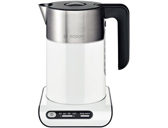 EAN 4242002824628 - Bosch TWK8611P tetera eléctrica 1,5 L 2400 W Antracita, Acero inoxidable, Blanco imagen 1