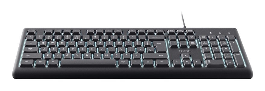 Trust Primo Beleuchtete Teclado Hogar / Oficina Usb Qwerty Inglés De Ee. Uu. Negro