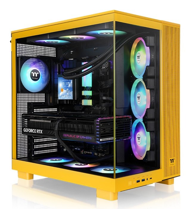 Thermaltake View 380 Xl Tg Argb (Dunkelamarillo, Tempered Glass X 2) Ca-11e-00m4wn-00