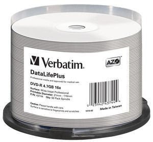 EAN 0023942437444 - Verbatim DataLifePlus 4,7 GB DVD-R 50 pieza(s) imagen 1