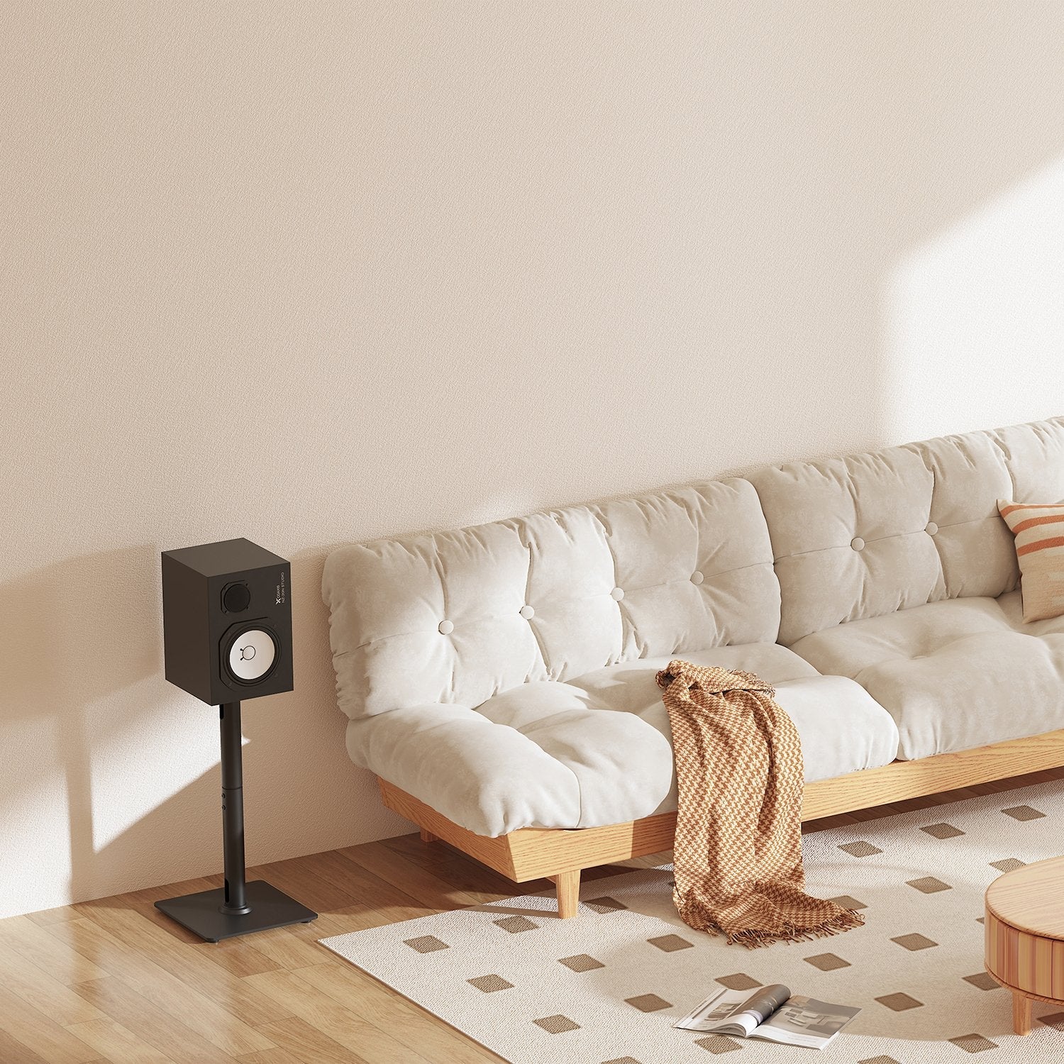 Aisens Soporte Universal De Suelo Para Altavoces, Negro