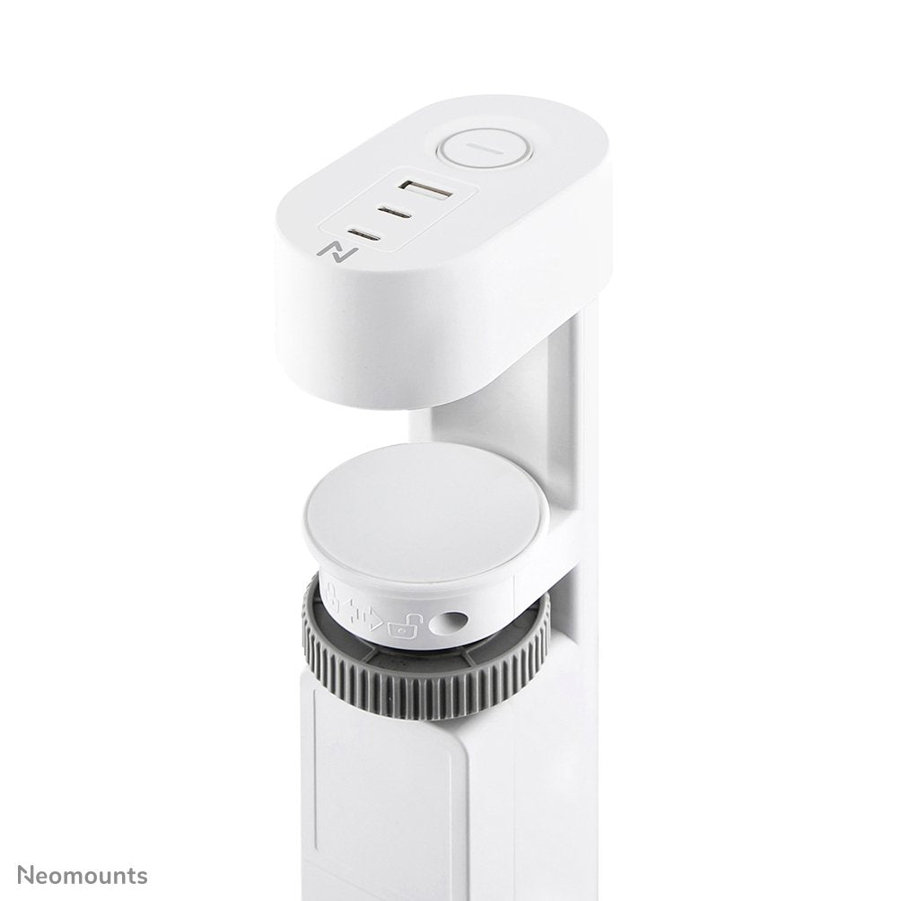 Neomounts Ds22-840wh6 Regleta De Sobremesa Con Abrazadera Y Puertos Usb-C Y Usb-A - Carga Rápida