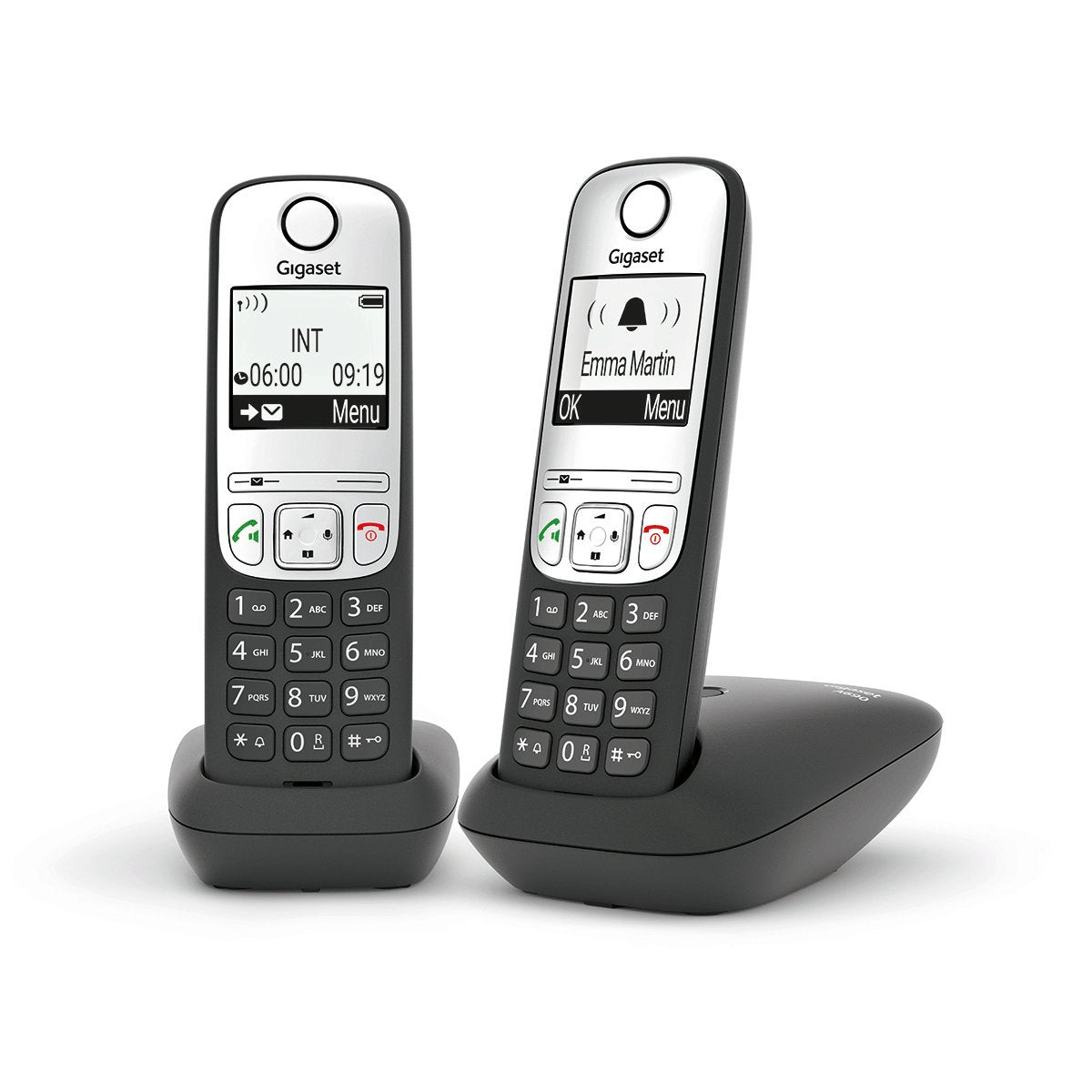 EAN 4250366855684 - Gigaset A690 Duo Teléfono analógico Identificador de llamadas Negro, Plata imagen 2