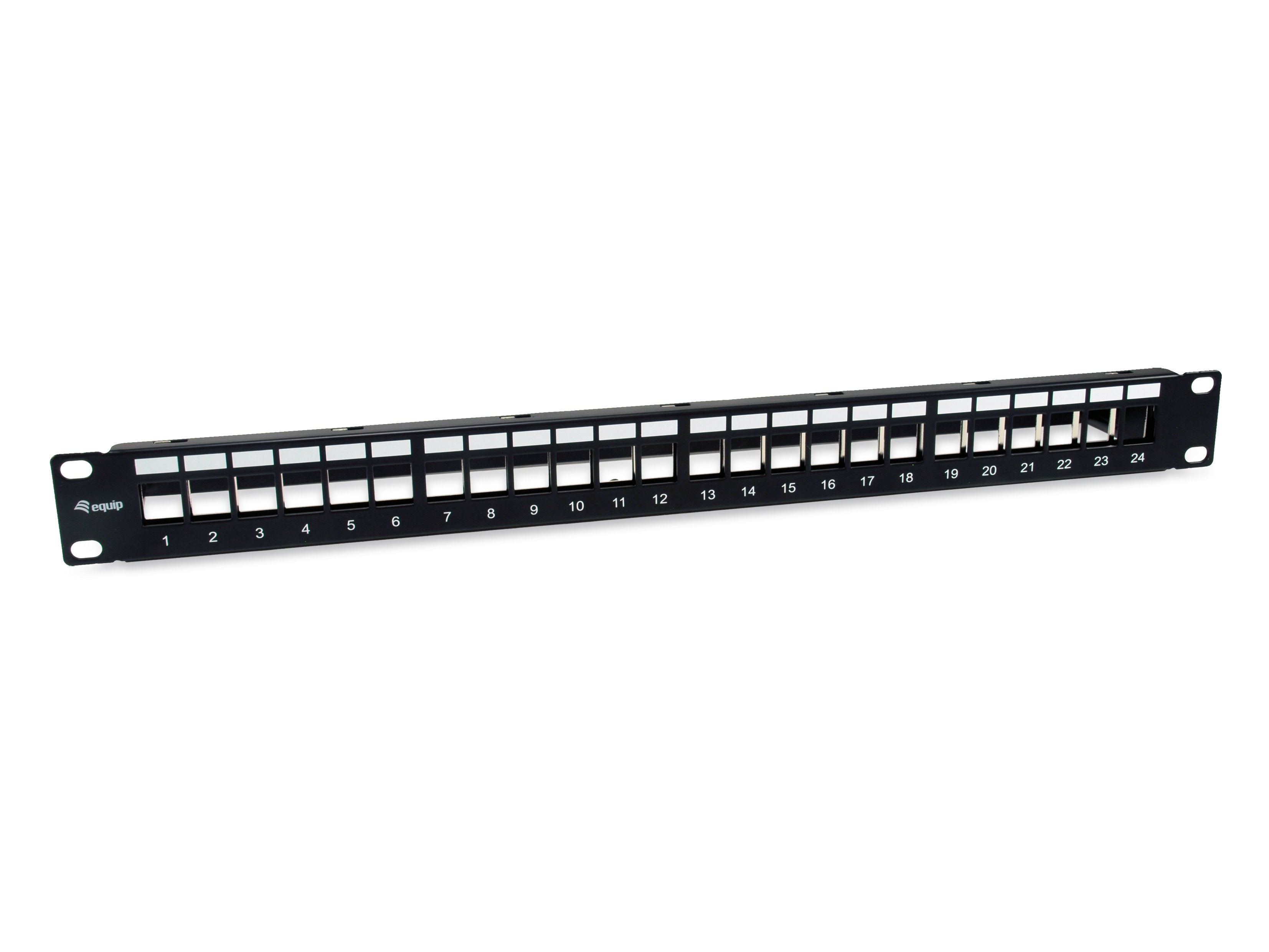 Equip Patchpanel 24x Cat6a 19" Ftp 1he Keymone Montage Sw