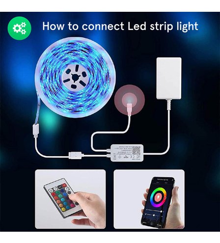 EAN 5907772033913 - Nous 5907772033913 iluminación inteligente Tira de luz inteligente Wi-Fi 24 W imagen 8